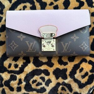 Pink and Brown Monogram Wallet